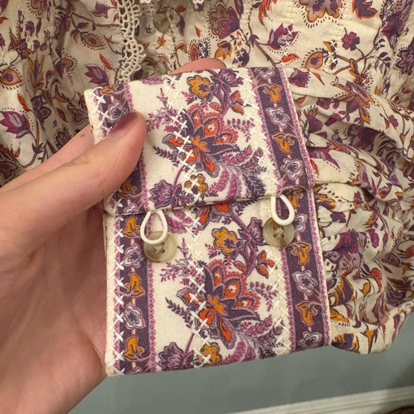 Sezane alexiana nausica quilted ruffle blouse - Picture 7 of 13